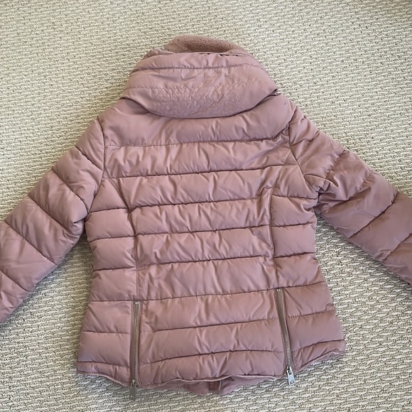 Zara Basic Light Pink Quilted Jacket, slim on the waist with Hidden Hood - Picture 3 of 7